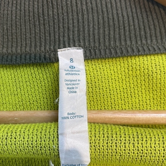 Lululemon Post Savasana Reversible Jacket Fatigue Green / Antidote Size 8 - Picture 10 of 11